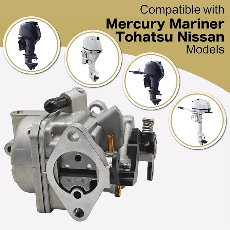 3R1032001 Carburetor Outboard Motors For Mercury Mariner 2 2.5 3.5 4 5 6 HP Tohatsu Nissan MFS 853720T25 803522T03 view 3