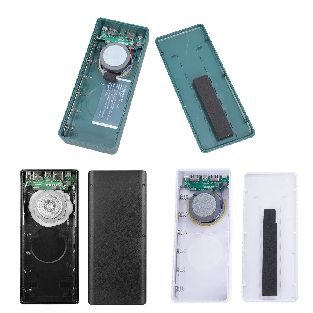 

1set 4 x 26650 Battery Holder Base Box Plastic Shells Box with LED Display 5V / 2.1A USB Output 5V / 2.1A Type-C Input