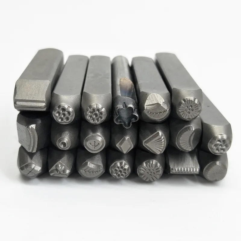 Jewellery stamping dies for gold and silver bracelets and necklaces Pattern chiselling moulds Jewellery goldsmithing tools