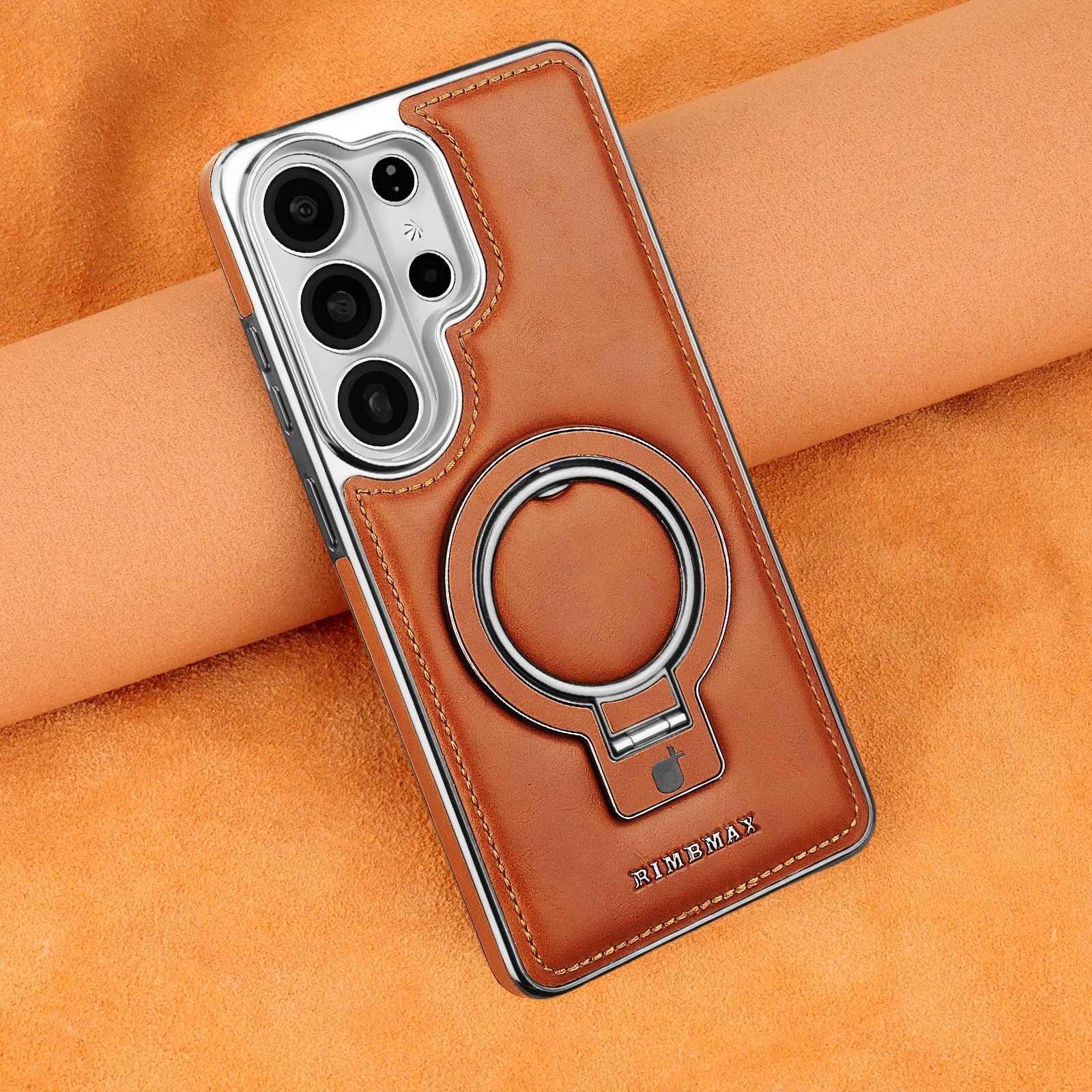 Luxury Business Magnetic Kickstand Case  for Samsung S26 Ultra S25 S24 Plus Lens Protection Comfortable Grip Shockproof Cover