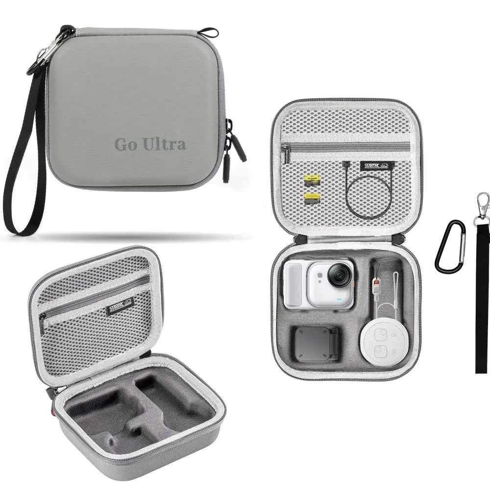 Portable Storage Bag Protective Shockproof Carrying Case Anti-Scratch Dustproof Mini Body Handbag for Insta360 Go Ultra