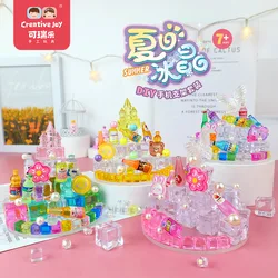 Mobile phone holder base diy children's homemade summer ice crystal simulated ice cube handmade material package