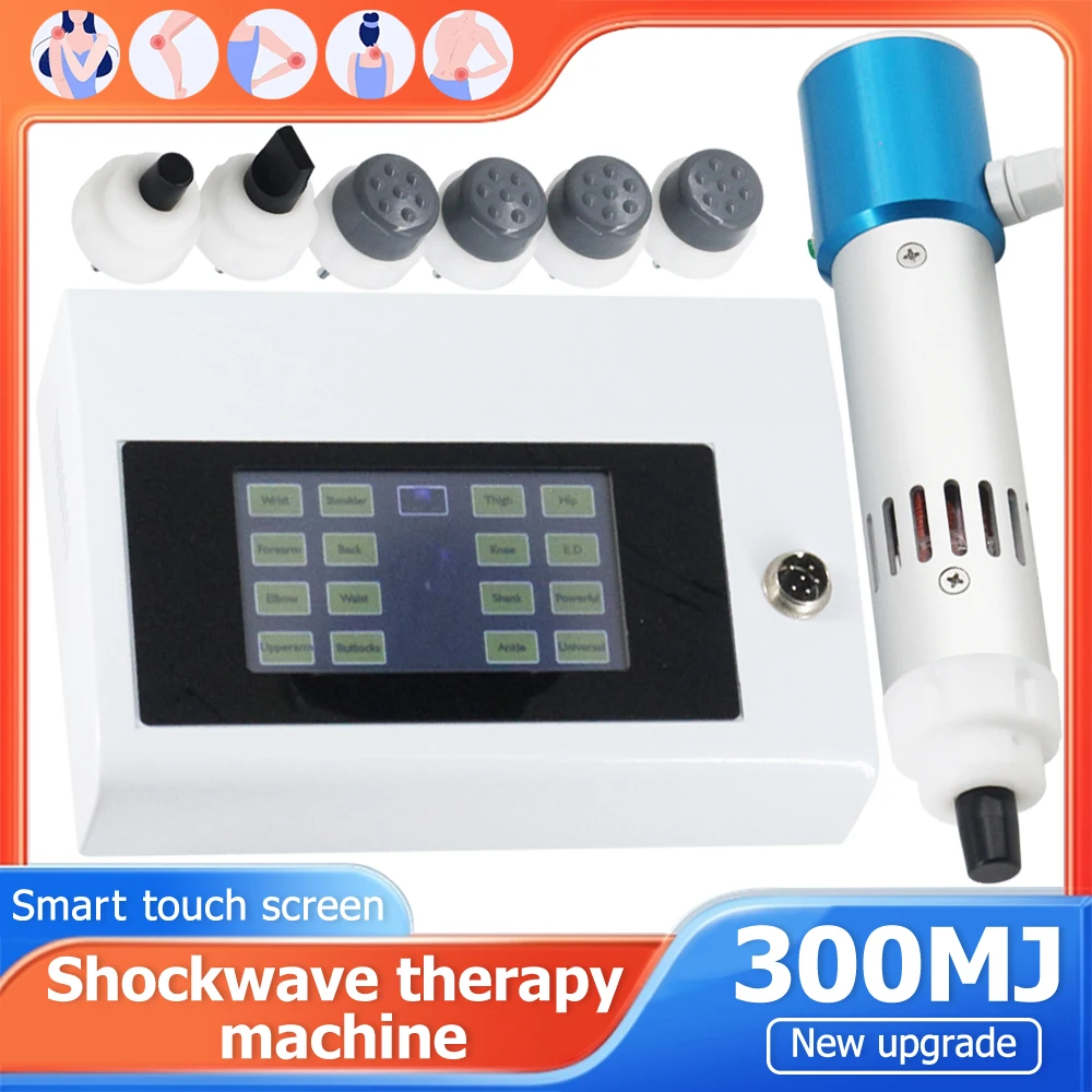 Shockwave Therapy Machine 10Heads For ED Treatment Massage Pain Removal Body Relaxation Massager 300MJ Portable Shock Wave New