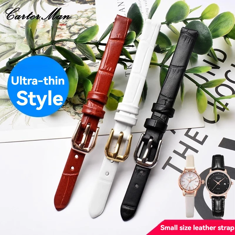 لينة الجلود حزام ساعة اليد جلد طبيعي المرأة التمساح نمط رقيقة سلسلة 6 مللي متر 8 مللي متر 10 مللي متر 14 مللي متر 16 مللي متر سيدة سوار صغير الحجم