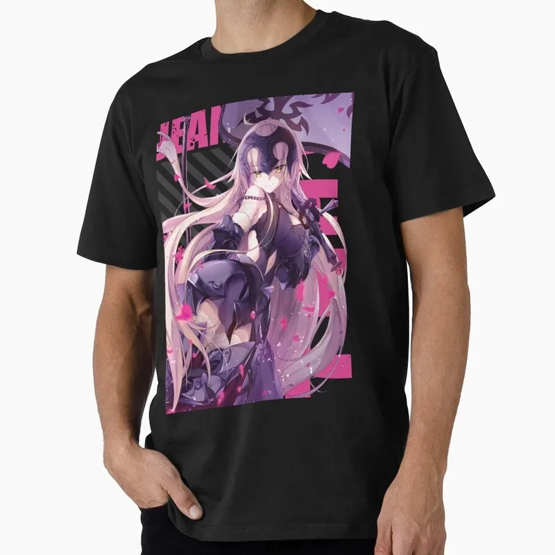 Jeanne d'arc Fate Stay Night Anime Graphic T-Shirt Japanese Manga Vintage Print Unisex Short Sleeve Casual Streetwear Tee