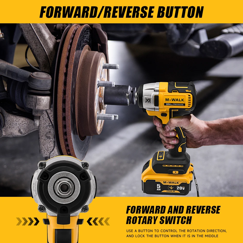 M-WALK DCF880 مفتاح ربط بدون فرش 3250 دورة في الدقيقة إطار قابل للفصل 205N.m أدوات كهربائية قوية للتفكيك لدبوس بطارية ديوالت 20 فولت #2