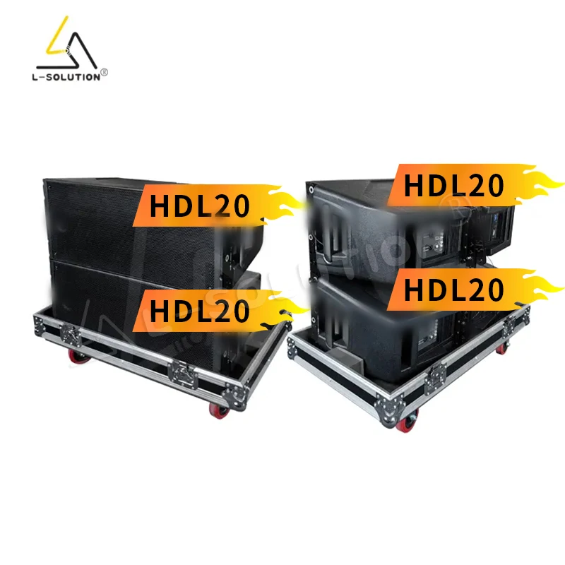 Professional 4-Piece Line Array HDL20 HDL30 9006 Active Dual 10-Inch Neodymium Hi-Res Audio Powered Outdoor Wood Speakers
