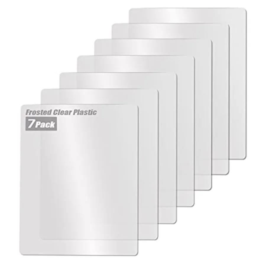 

Plastic Cutting Board Set of 7, Frosted Flexible Cutting Mats, BPA-Free, Non-Porous, Dishwasher Safe, Transparent