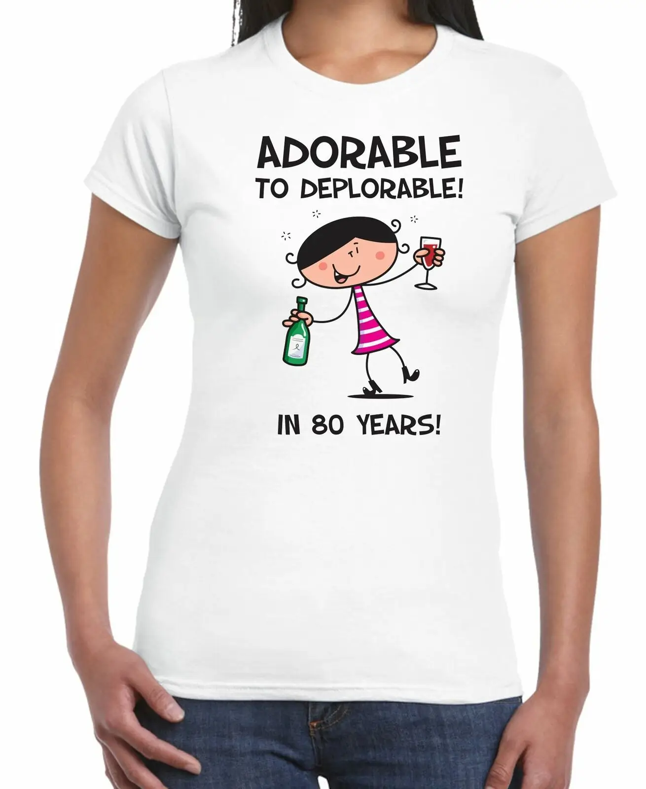 Очаровательная Женская футболка с днем рождения