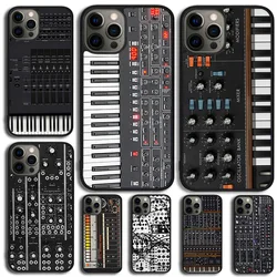 Vintage Synth Synthesizer Celular Mobile Phone Cases For iPhone 17 Air 16 15 14 12 13 11 Pro MAX Plus SE2020 Coque Fundas