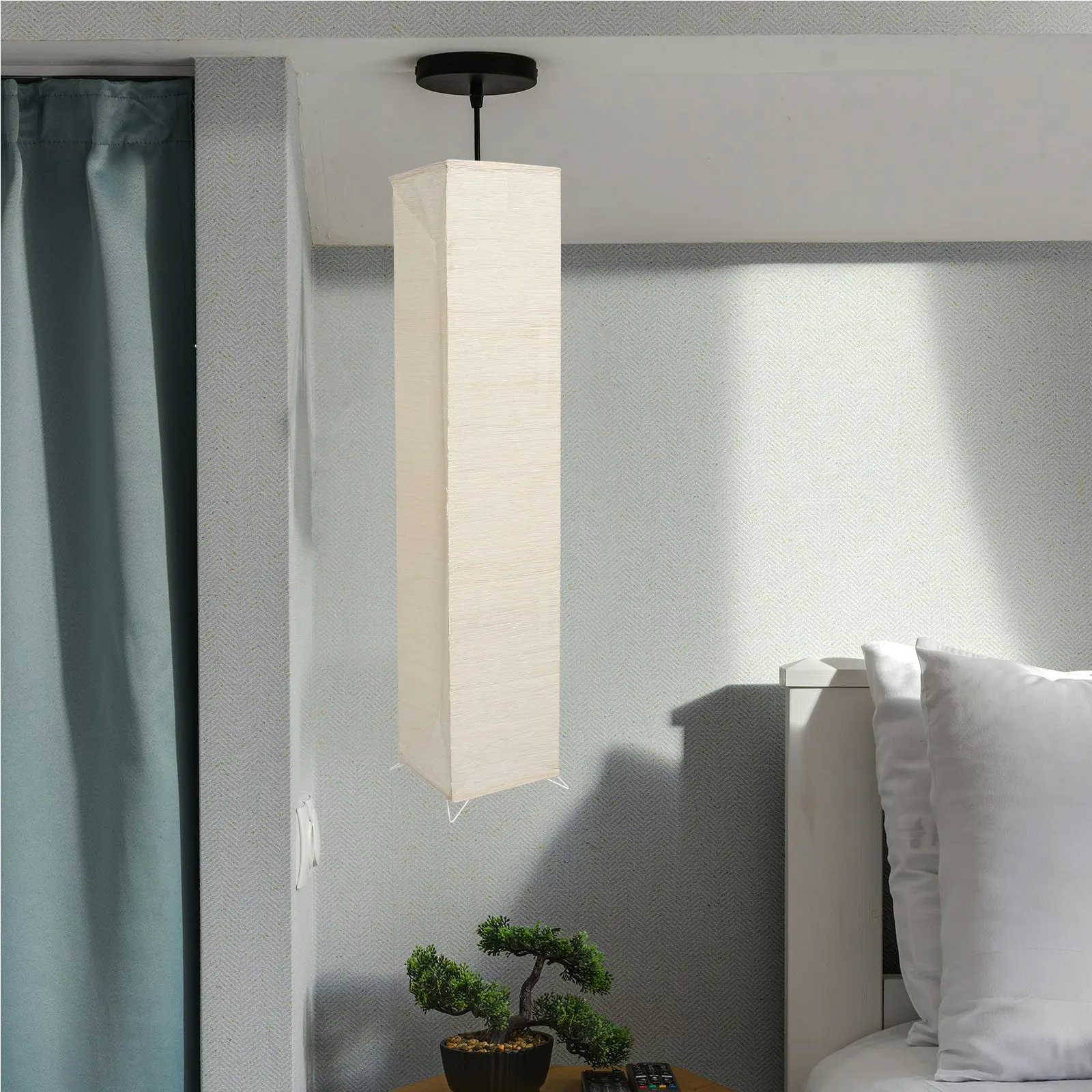 Modern Paper Floor Lamp Shade Replacement Easy Installation Foldable Portable Soft Light Diffusing Lampshade for Living Room