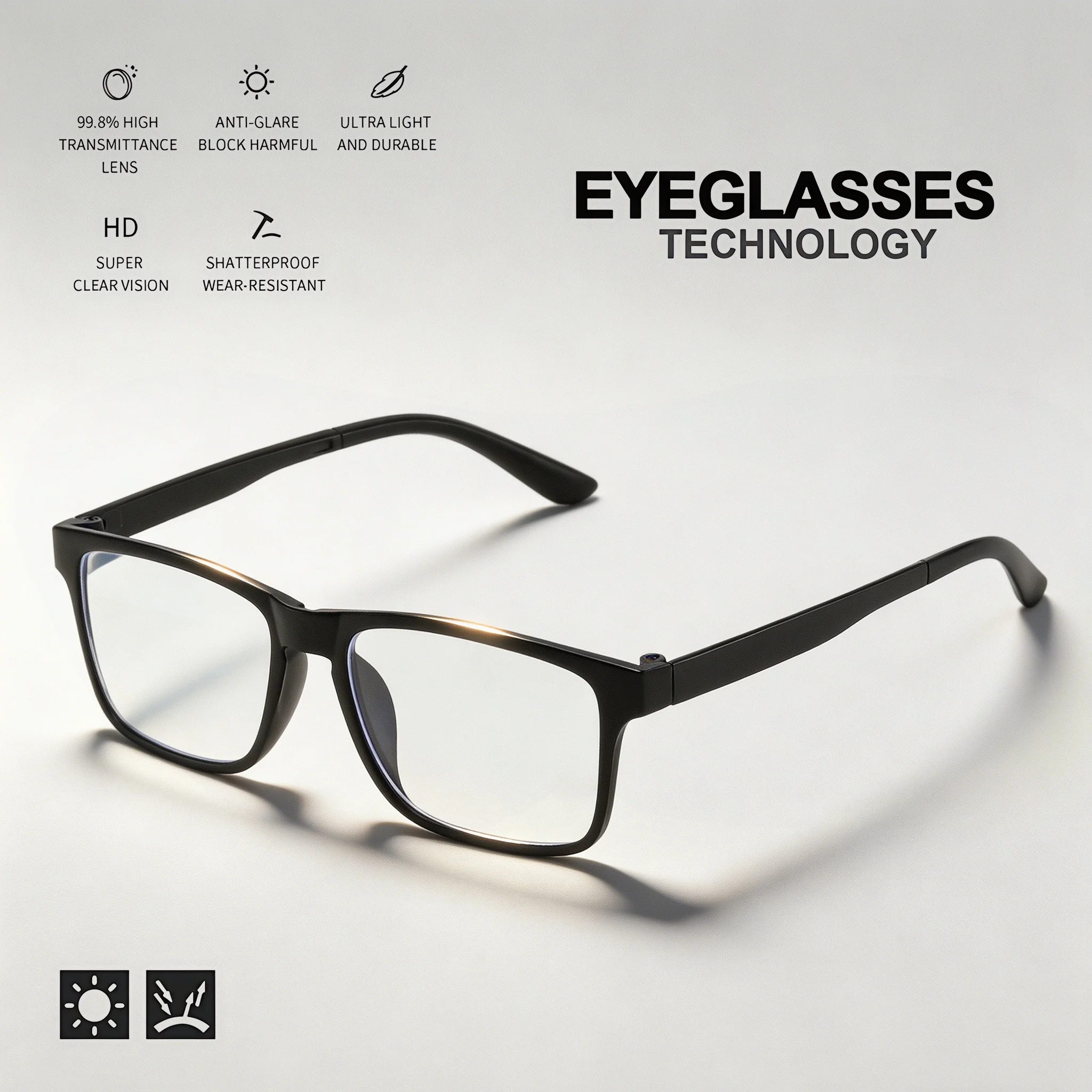 Aufsteckbare Magnetische Sonnenbrille mit Blaulichtfilter-Rahmen 2-in-1 Polarisierte Brille für Autofahren & Outdoor-Aktivitäten – Detail 4