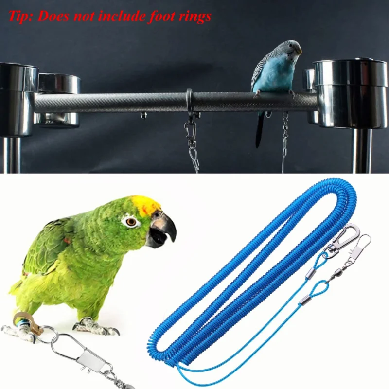 2M Parrot Flight Training Leash Kit, Anti-Bite Durable Wire Rope, Outdoor Flying Line for Pet Birds, Bird Supplies Safety 1pc view 3