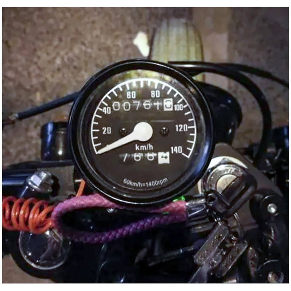 12V Universal Motorcycle Odometer Speedometer With Backlight Retro Pointer Tachometer Kmometer Modified Parts