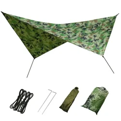 Camping Tarp Waterproof,Hammock Rain Fly,Outdoor Moistureproof Picnic Mat,Multifunction Tent Light WeightEssential Survival Gear