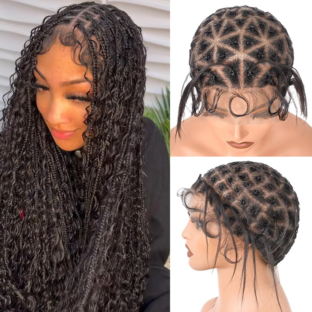 Yajukai Double Full Lace Hd Wig Cap For Crochet Braids With Baby Hair For Black Women Breathable Lace Wigs Caps For Making Wig