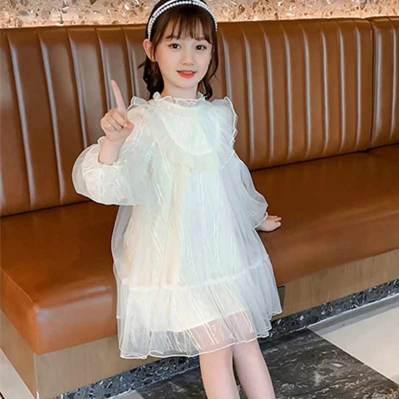 Girl Dress Party Evening Gown Cotton Skirts 2022 Organza Spring Summer Flower Girl Dress Vestido Robe Fille Home Kids Baby Child