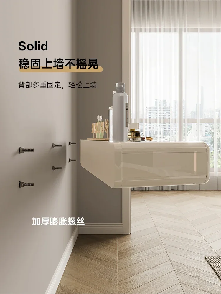 TTSuspended dressing table Wall-mounted hanging mirror French suspended makeup table Smart makeup mirror combination