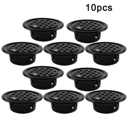 10pcs Round Cabinet Air Duct Vent Dia.19mm-53mm Steel Louver Mesh Hole Plug Decoration Cover Wardrobe Grille Ventilation Systems