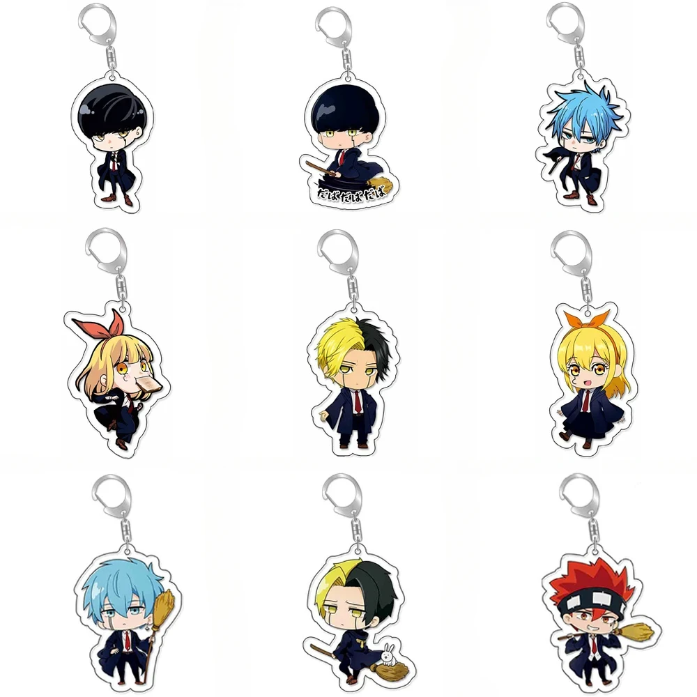 Mashle Magic and Musles Anime Keychain Mash Burnedead المعلقات الكرتون Keyrings حقيبة الملحقات