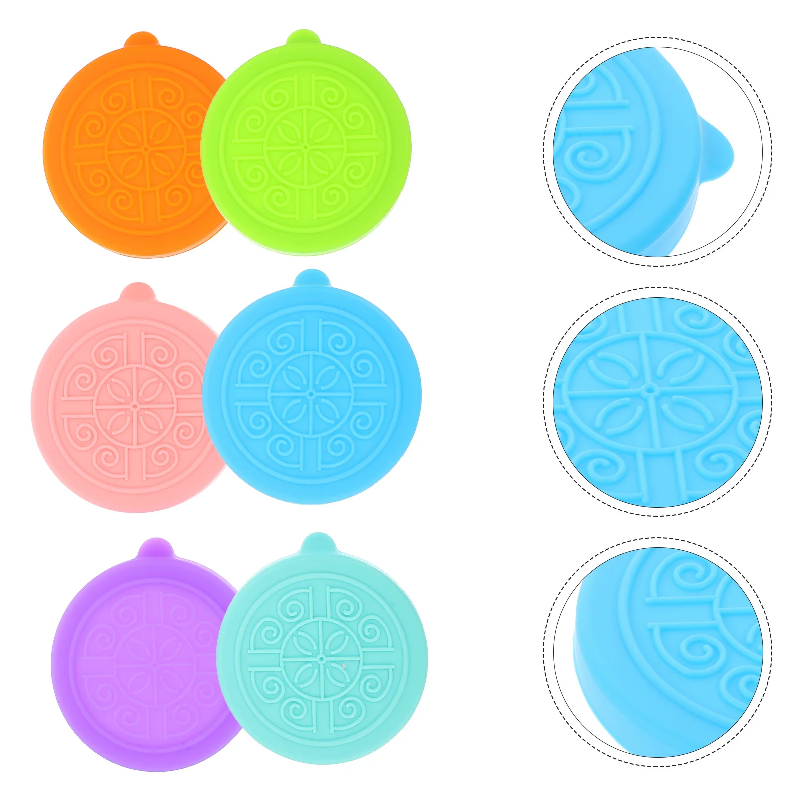 

12pcs Silicone Cup Lids Round Reusable For Sauce Dipping Bowls Condiment Dishes Kitchen Party Snacks Storage Stretchable