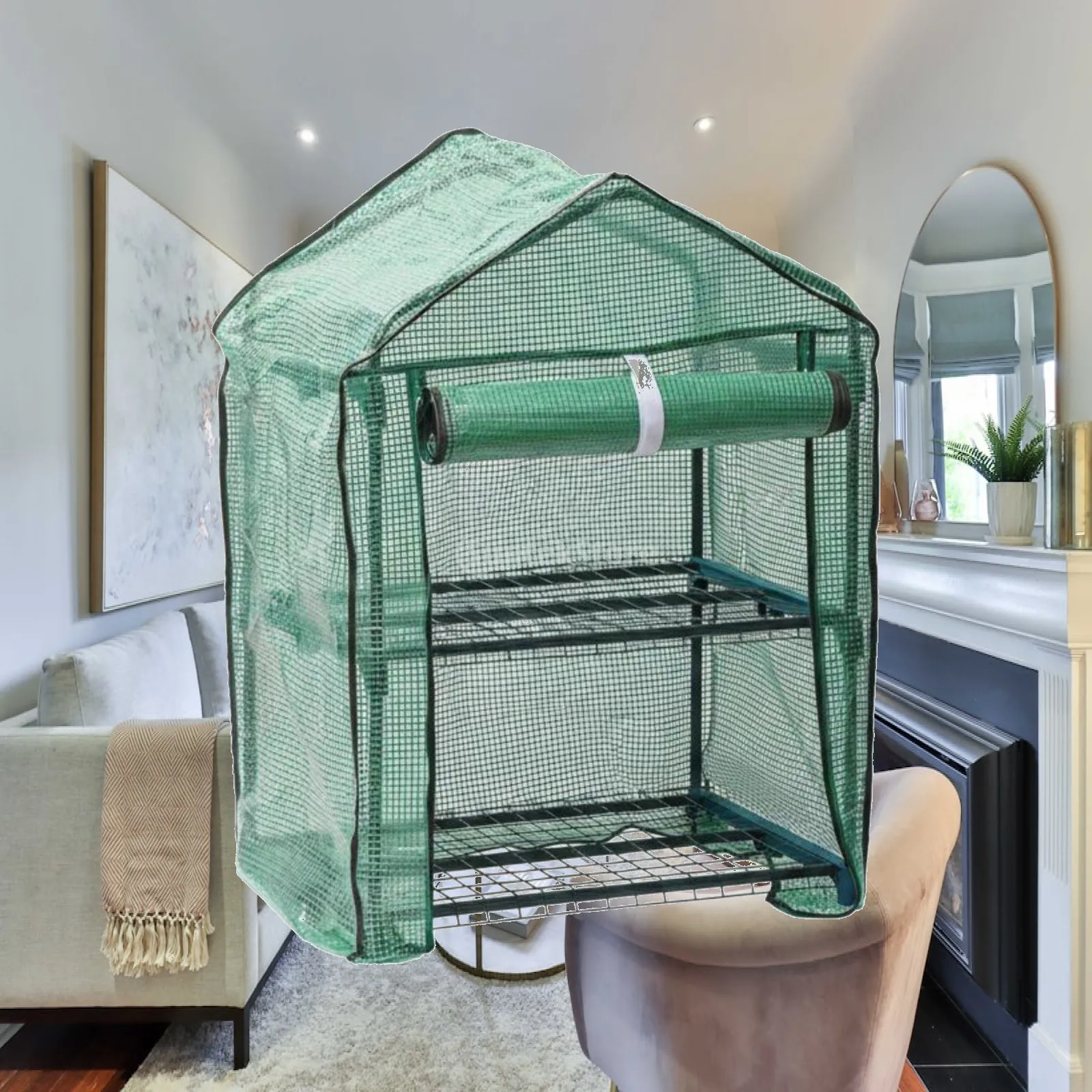 2 Tier Greenhouse Rainproof Plant Shelter for Patio, Outdoor