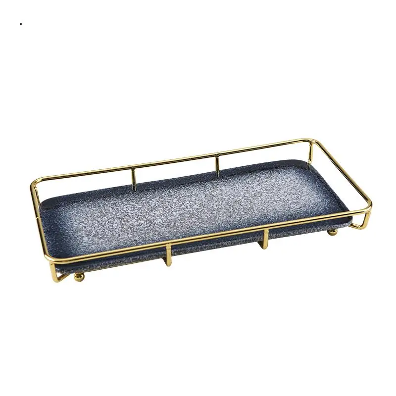 

Japanese Storage Tray Ceramics Rectangle Restroom Wash Set Holder Cosmetic Jewelry Tray Bathroom Accessories Organizer