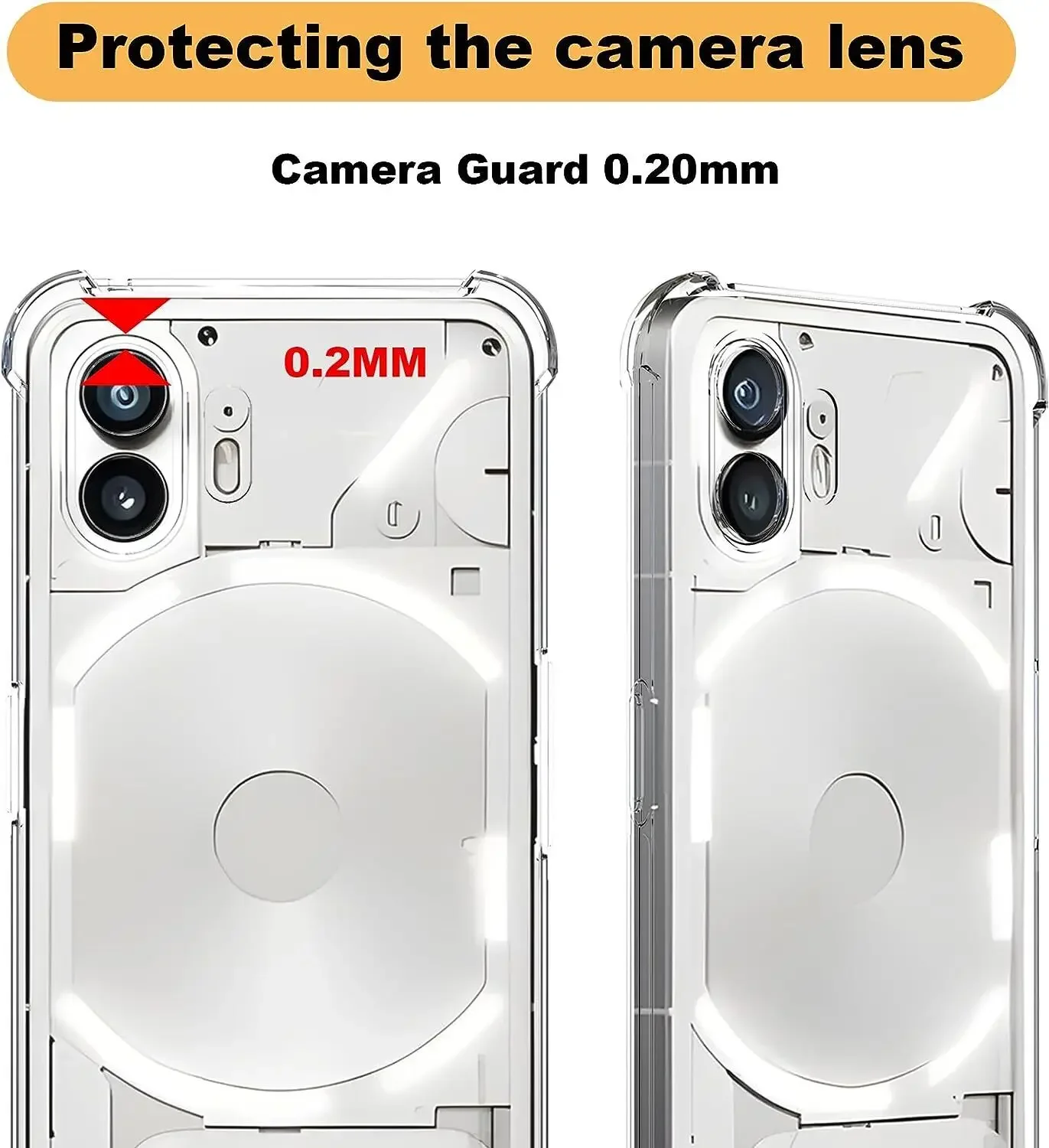 Soft TPU Transparent Phone Case for Nothing Phone 2 1 5G Shockproof Airbag Protective Clear Cover Shell Capa Fundas