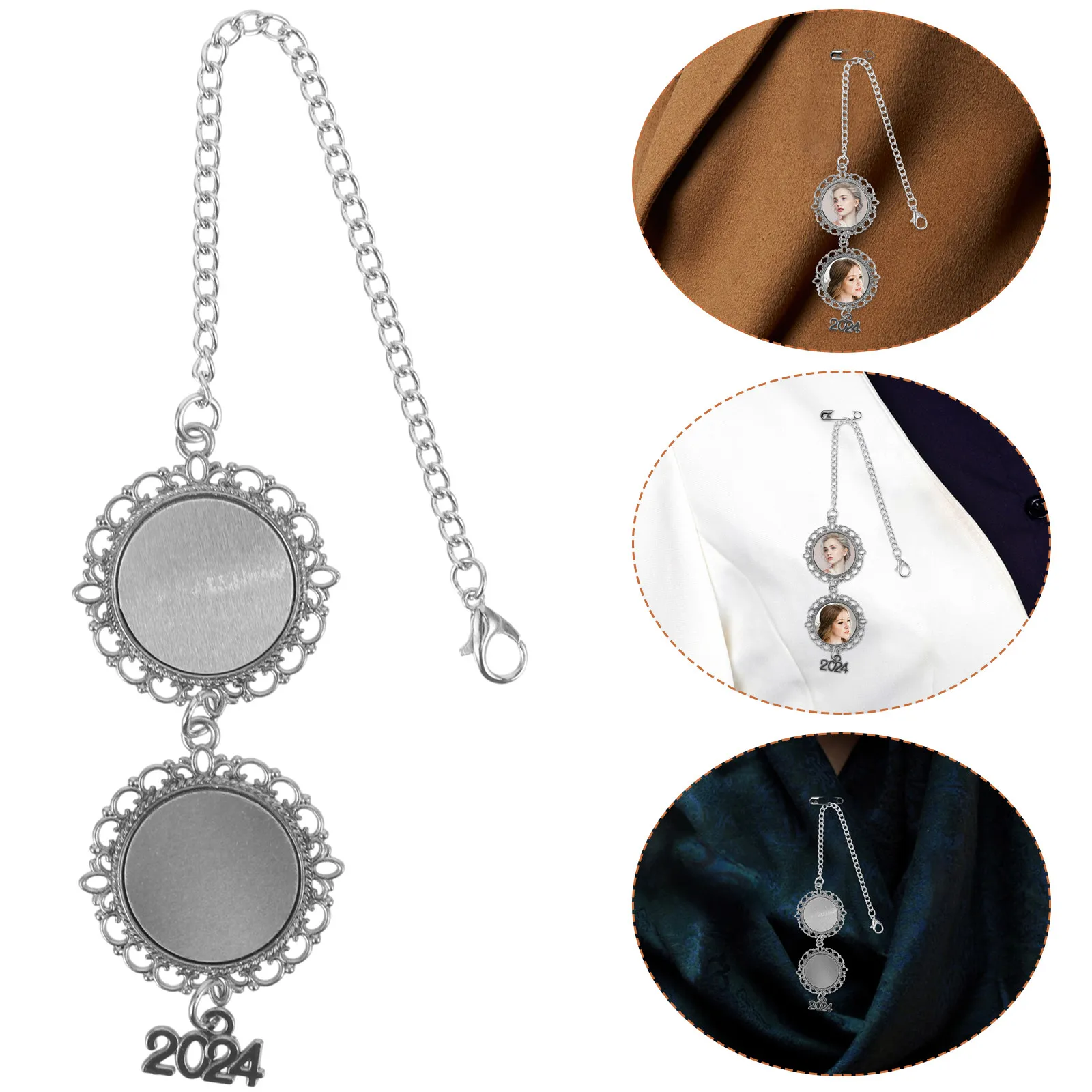 

2 шт. сублимационные броши-подвески, аксессуары для рукоделия, с яркими узорами, подарок на выпускной, из прочного цинкового сплава, аксессуары для брошей DIY