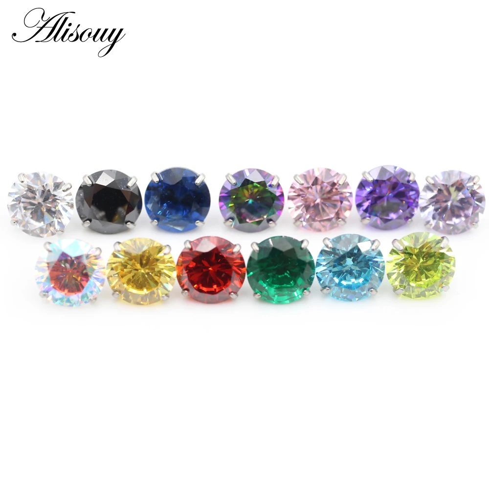 G23 Titanium External Thread Cubic Zircon Lip Labret Rings