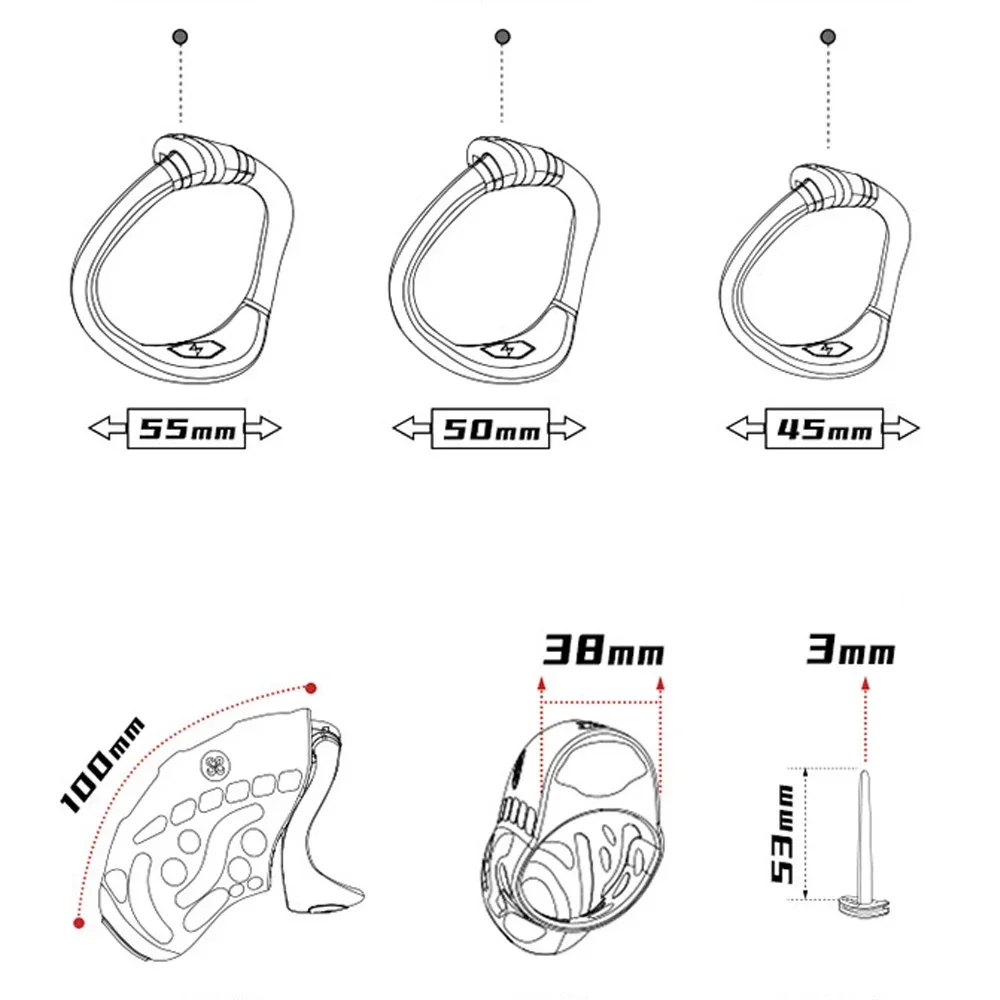 Electrifying Male Chastity Experience: 3-Ring Electroshock Cock Cage for Intense BDSM Training and Pleasure