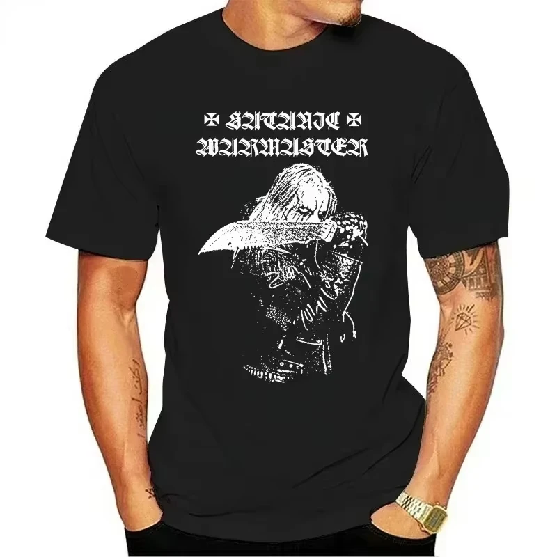 Gothic Tops Satanic Warmaster Black Heavy Metal Short Sleeve Cotton Tee Casual Vintage Tops Harajuku Streetwear Print T-shirt