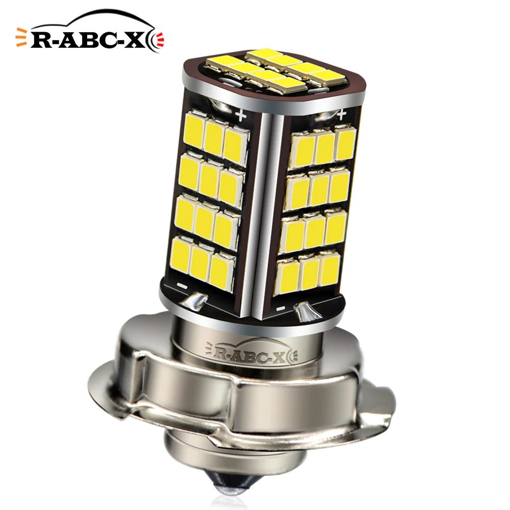 

P26S White Light LED Headlight Bulb 56SMD 1000LM DC 6V Aviation Cooling for Moto Scooter Motorbike Moped Direct Replacement