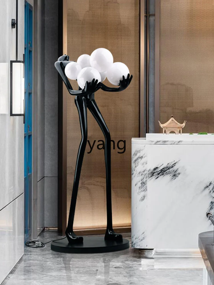 Yjq Humanoid Art Sculpture Floor Lamp Model Room Living Room Creative Character Ball Decoration Home Decorative Lamp