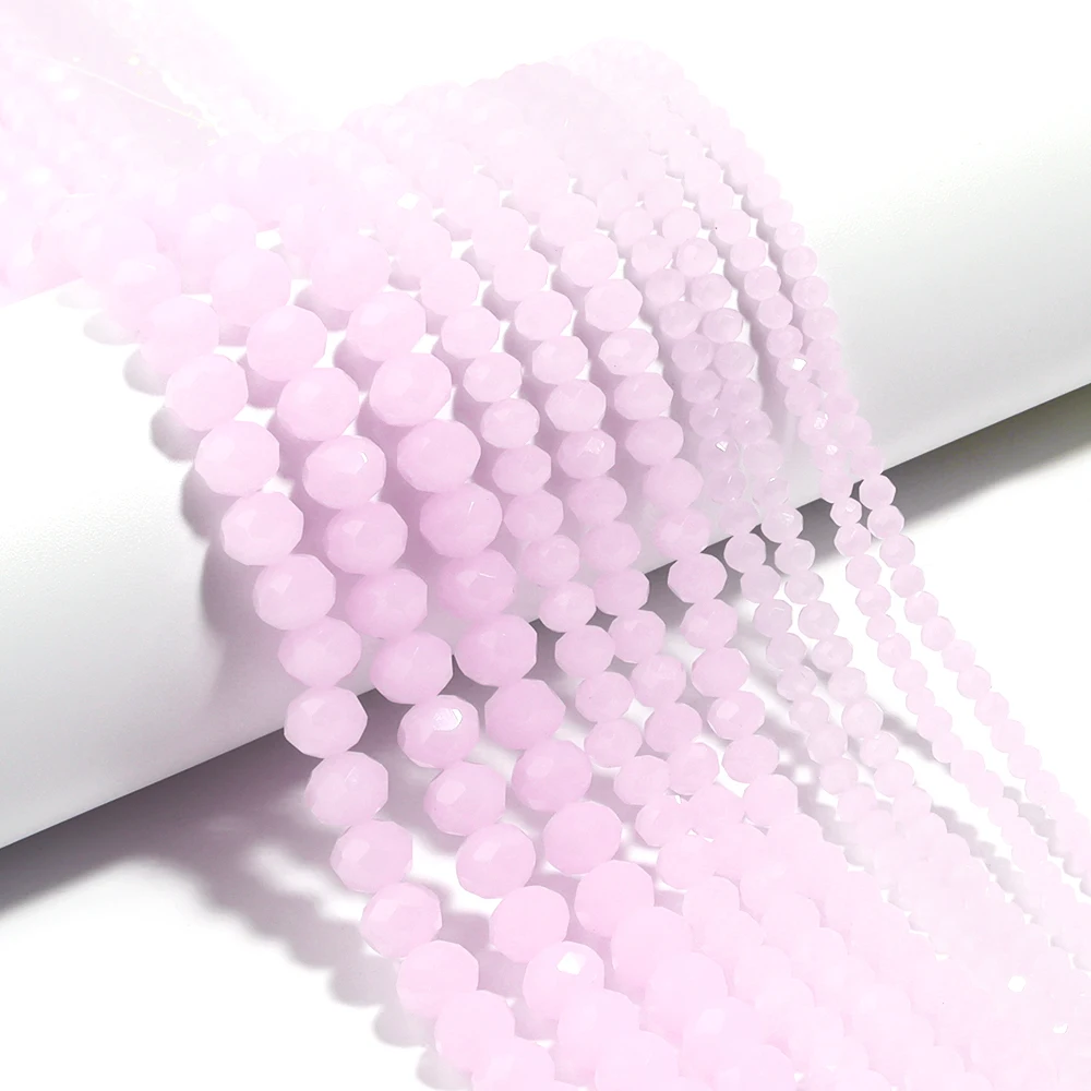 

1 нить 3/4/6/8 мм граненые розовые хрустальные бусины, свободные круглые бусины-рондели, бусины-разделители, сделай сам, изготовление ювелирных изделий, браслет, ожерелье