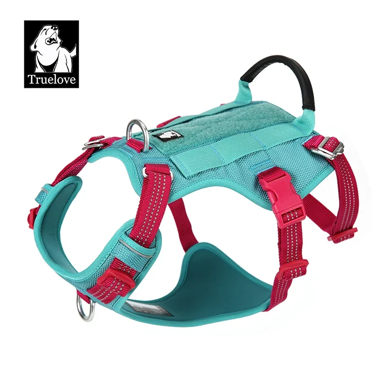 

Truelovepet Pet Undershirt Chest Strap Night Travel Nylon Webbing with 3M Reflective Outdoor Sports Hook & Loop TLH7011