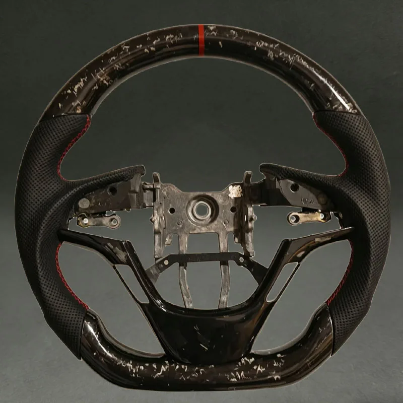 For Hyundai Genesis Coupe Forged Carbon Fiber Sport Steering Wheel for Genesis Coupe 2008 2009 2011 2016 2022 Split Trim