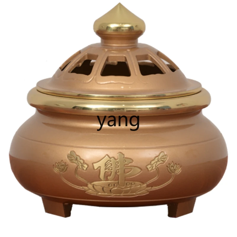 

CX household copper disc incense burner indoor sandalwood zen tea ceremony offering Buddha aromatherapy ornament