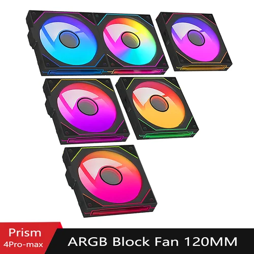 Ventilador de chasis Magic Building Block, ventilador de refrigeración de ordenador, ventilador inalámbrico modular, ventilador de refrigeración de carcasa de 120mm, ventiladores ARGB para pc