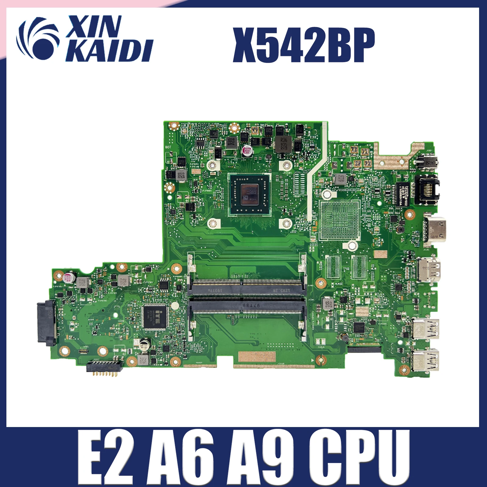 X542BP Laptop Motherboard E2-9000 A9-9420 for ASUS X542B A580B K580B X542BA Notebook Mainboard