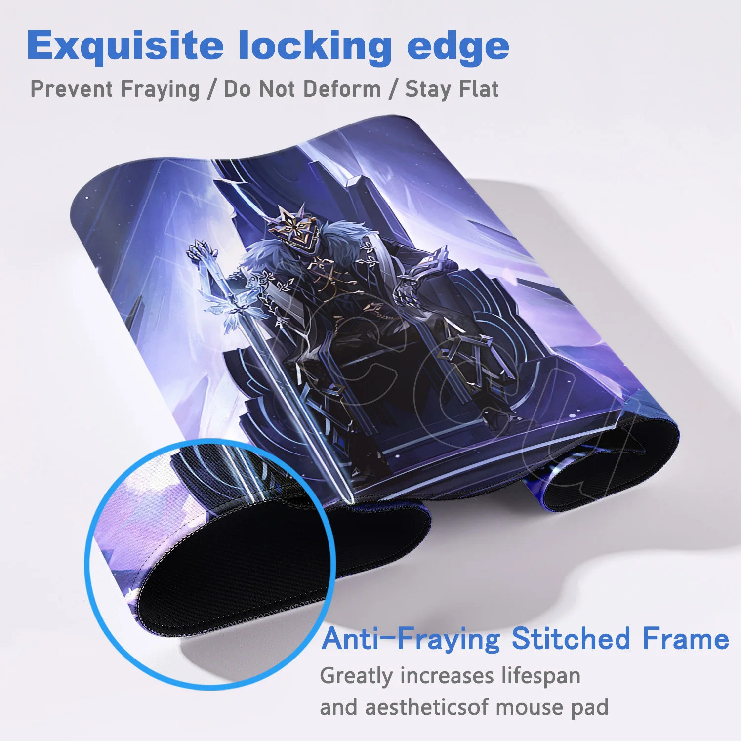 HD Printing Capitano Mouse Pad Game Genshin Impact Anime Mouse Pad Laptop Gaming Non-slip PC Computer Mice Mat XXL Large Deskmat