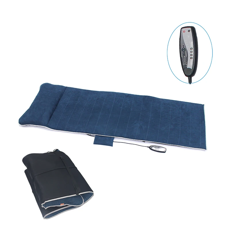 Electric Adjustable Heat Shiatsu Airbags Massage Mattress Full Body 10 Motors PU Leather 1-Year Warranty For Waist Leg Massage