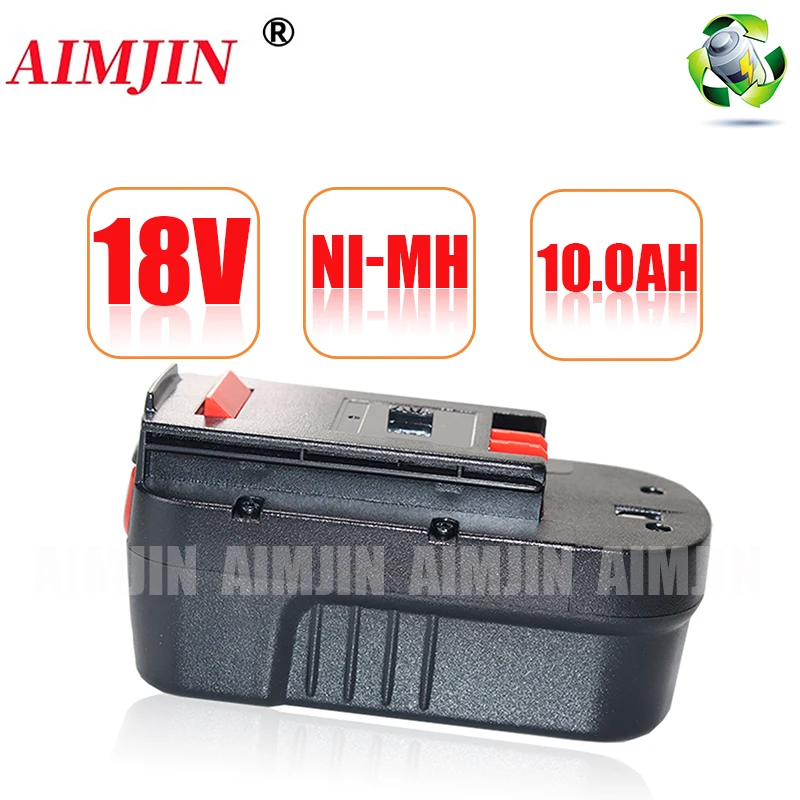 

NEW HPB 18V10000MAH Rechargeable Tools Battery For Black&Decker Hpb18 Fs180 A1718 A18NH BD18PSK EPC18 HP188F2B KC1800Sk Fs1800CS