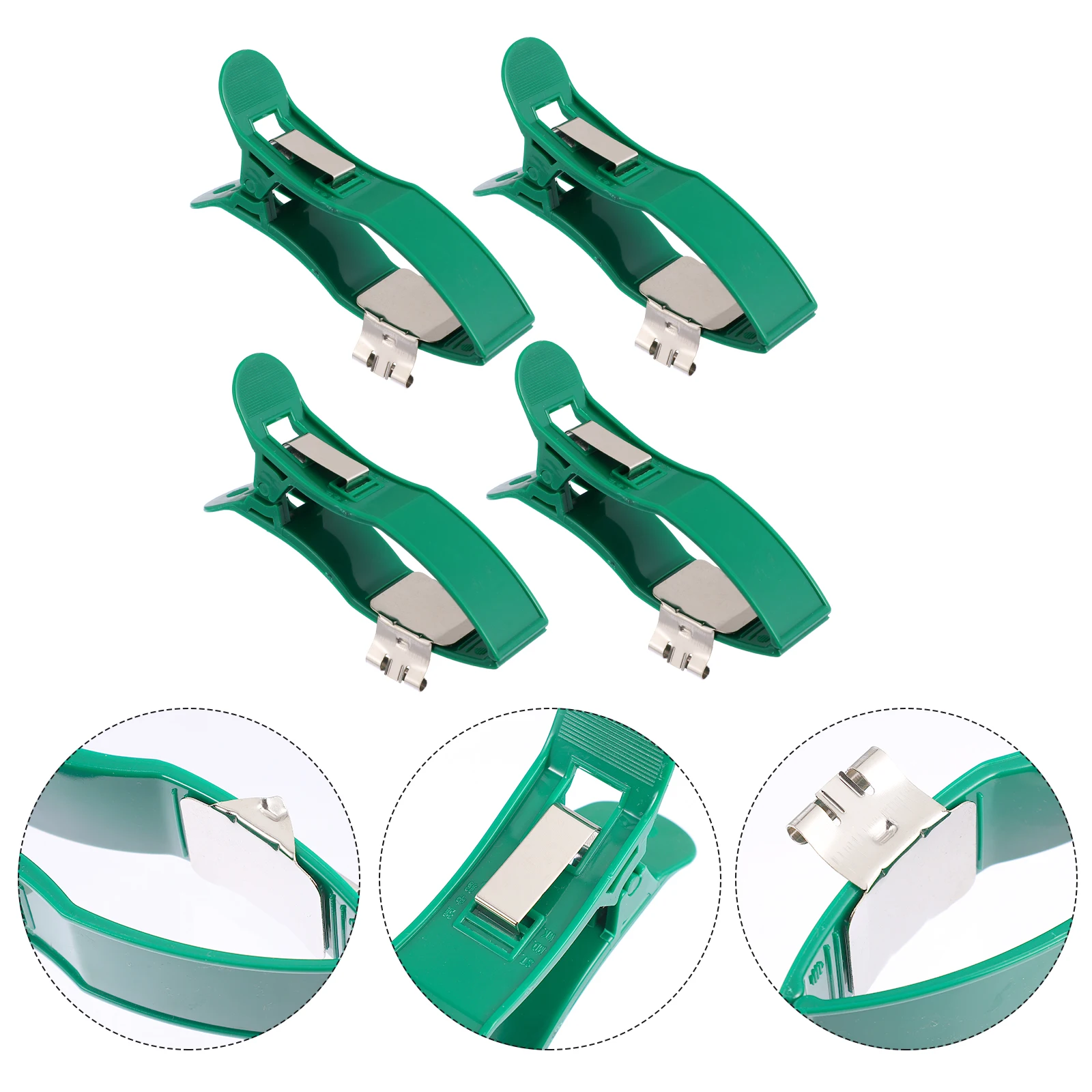 

4 Pcs Cardiac Electrode Clip Plastic Heart Camp Metal Dual-purpose Electric Clamp
