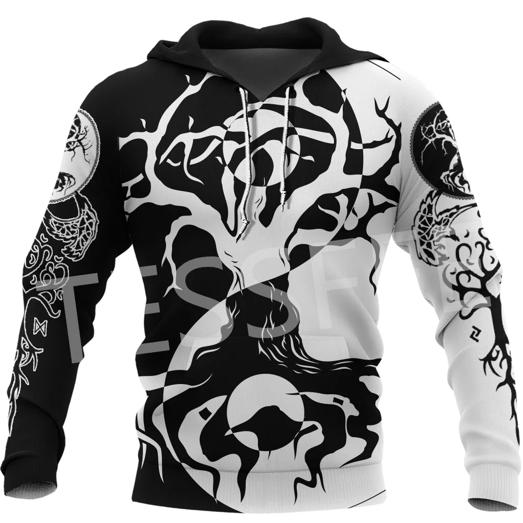 

Custom Name Warriors Norse Mythology Odin Fenrir Tattoo Vintage Retro 3DPrint Pullover Harajuku Jacket Casual Funny Hoodies A3