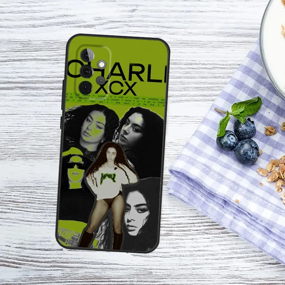 Singer C-Charli XCX BRAT Phone Case For Samsung Galaxy A13,A21s,A22,A31,A32,A52,A53,A71,A80,A91 Soft Black Phone Cover