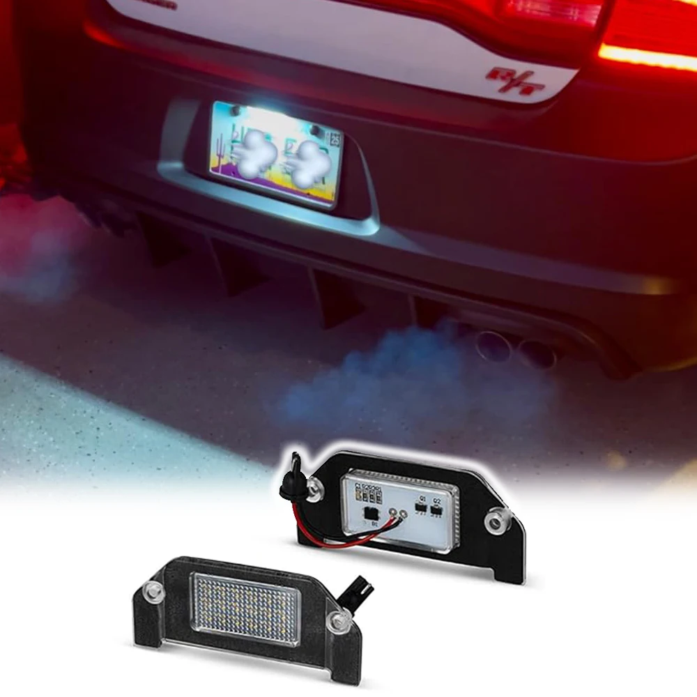 18SMD LED Backup Number License Plate Light Free Error For Dodge Magnum Charger Challenger Avenger Dart Chrysler 300 Tag Lamp