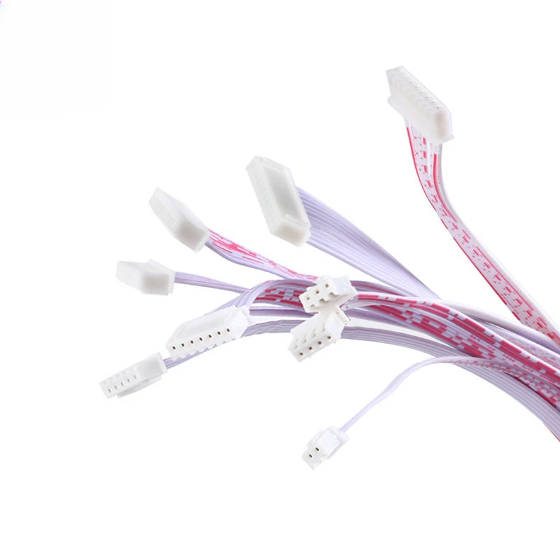 10Pcs XH2.54 XH 2.54mm 2/3/4/5/6/7/8/9/10/12 Pin Female Plug Terminal Cable JST Wire Connector Single/Double Head Red White Line