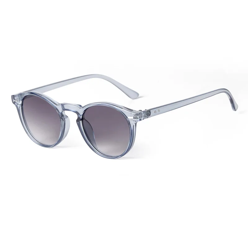 Vintage Fashion Round Sunglasses Women Men Brand Design Retro Rivet Yellow Blue Lens Square Sun Glasses Male Female Goggles view 2