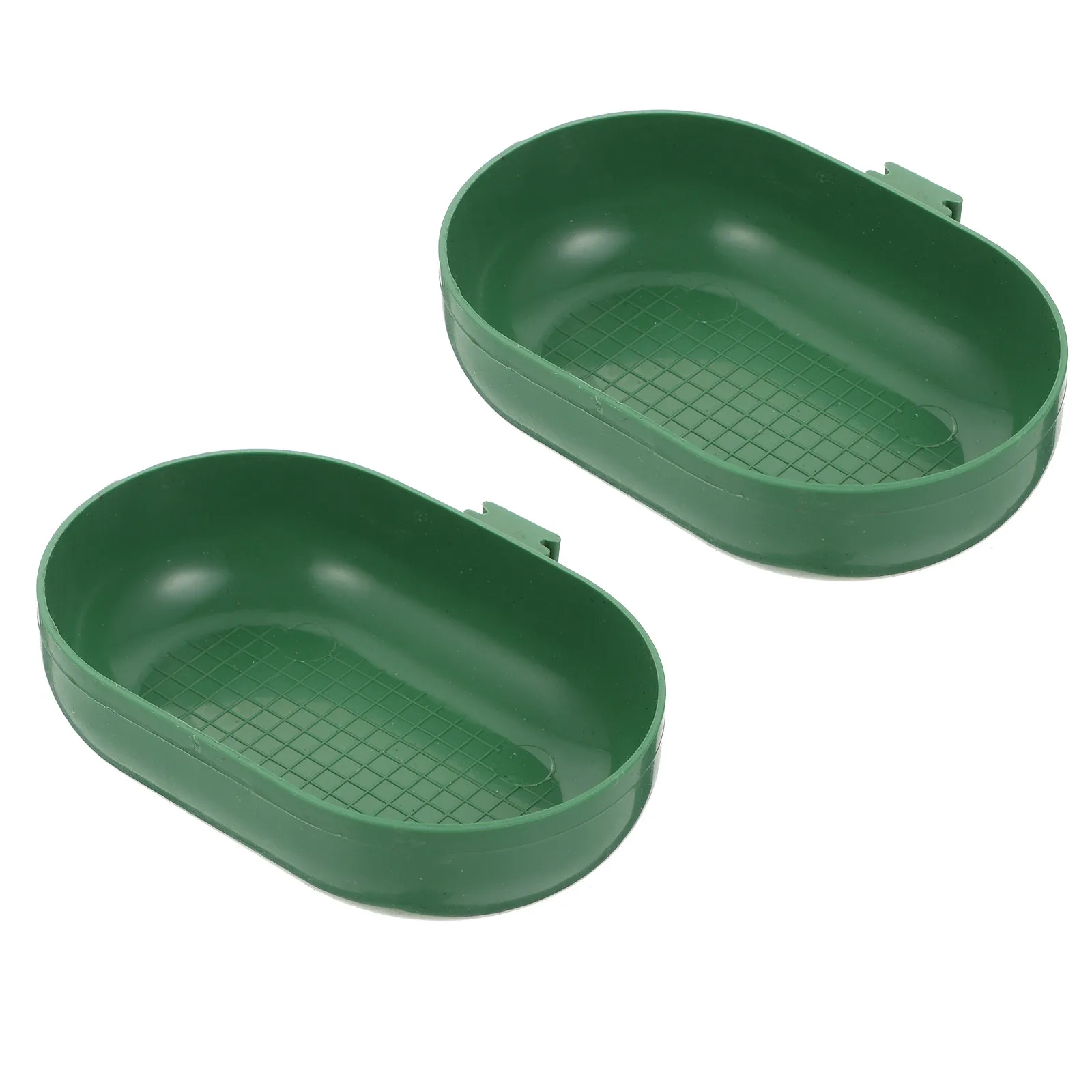 2Pcs Bird Bath Basin Plastic Shower Tubs Green Parrot Washing Boxes Cage Accessory Pet Bathing Basin for Small Birds Finches